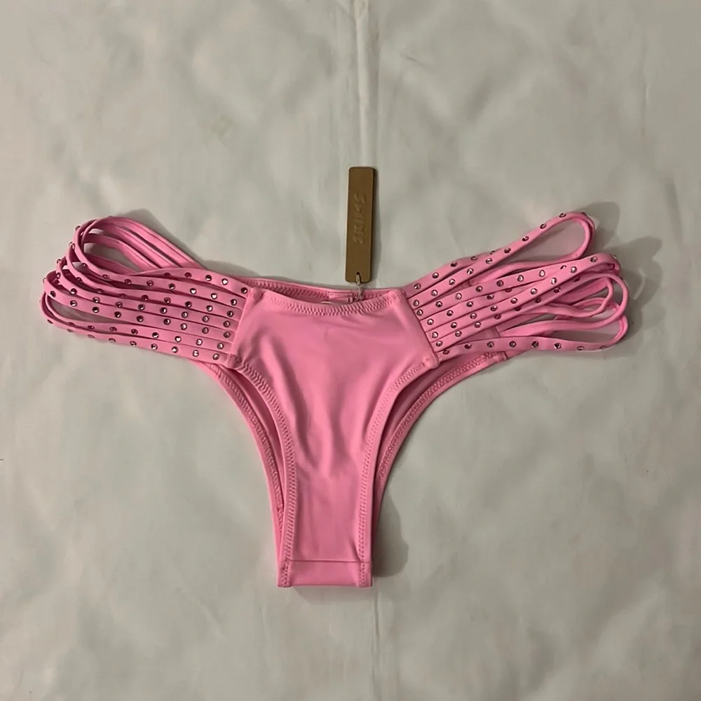SKIMS RHINESTONE STRAPPY BIKINI BOTTOM